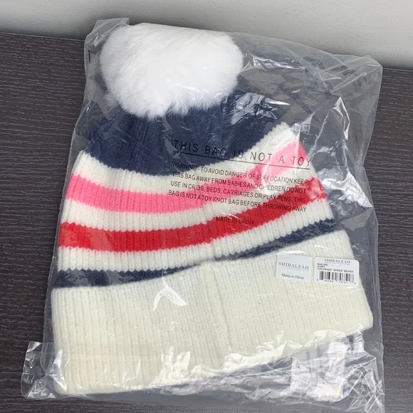 Shiraleah Colorado "Apres" Beanie, Ivory Pom Pom Beanie NEW! - Picture 7 of 7